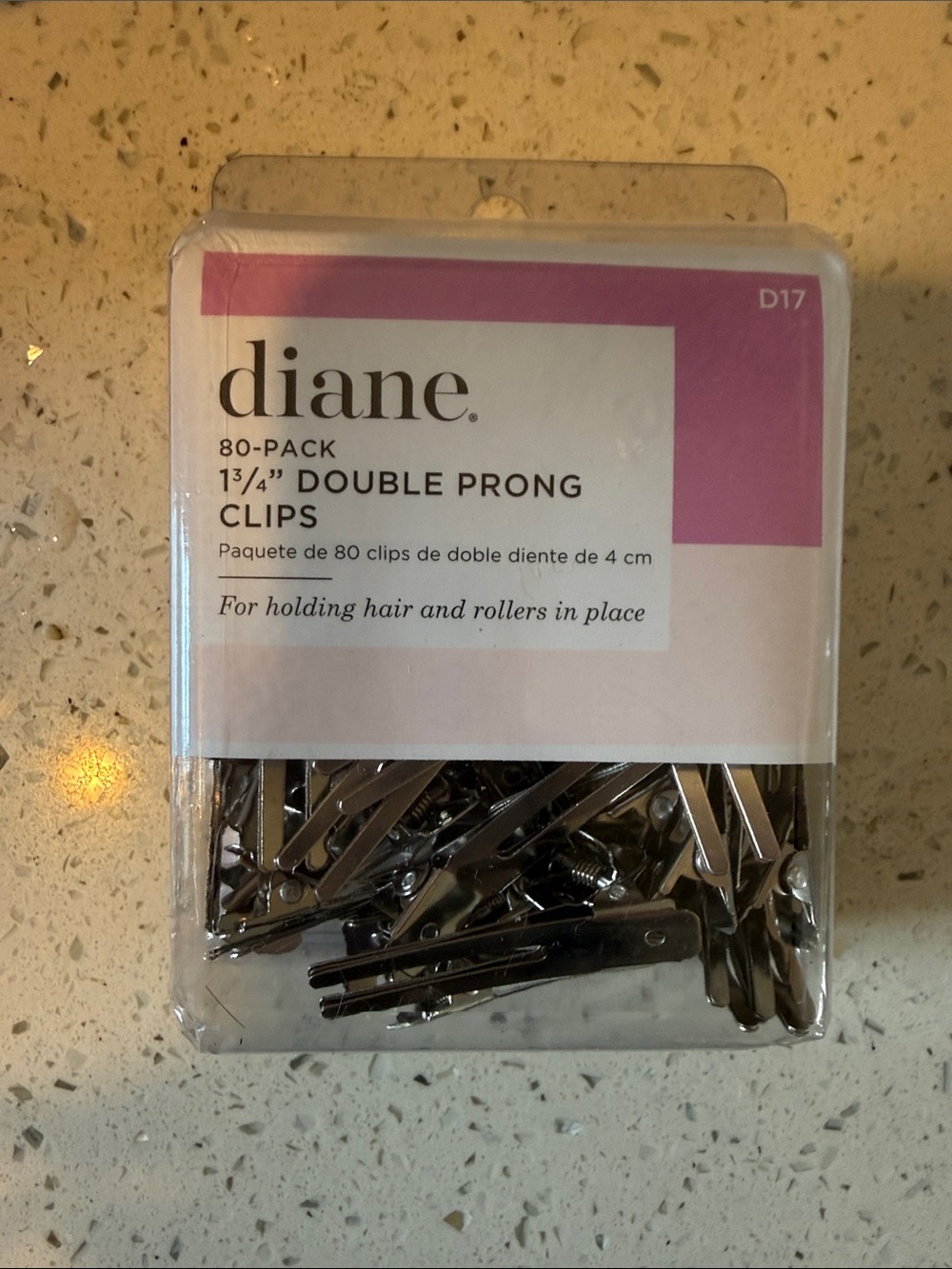 diane 80-Pack Double Prong Hair Clips — Silver